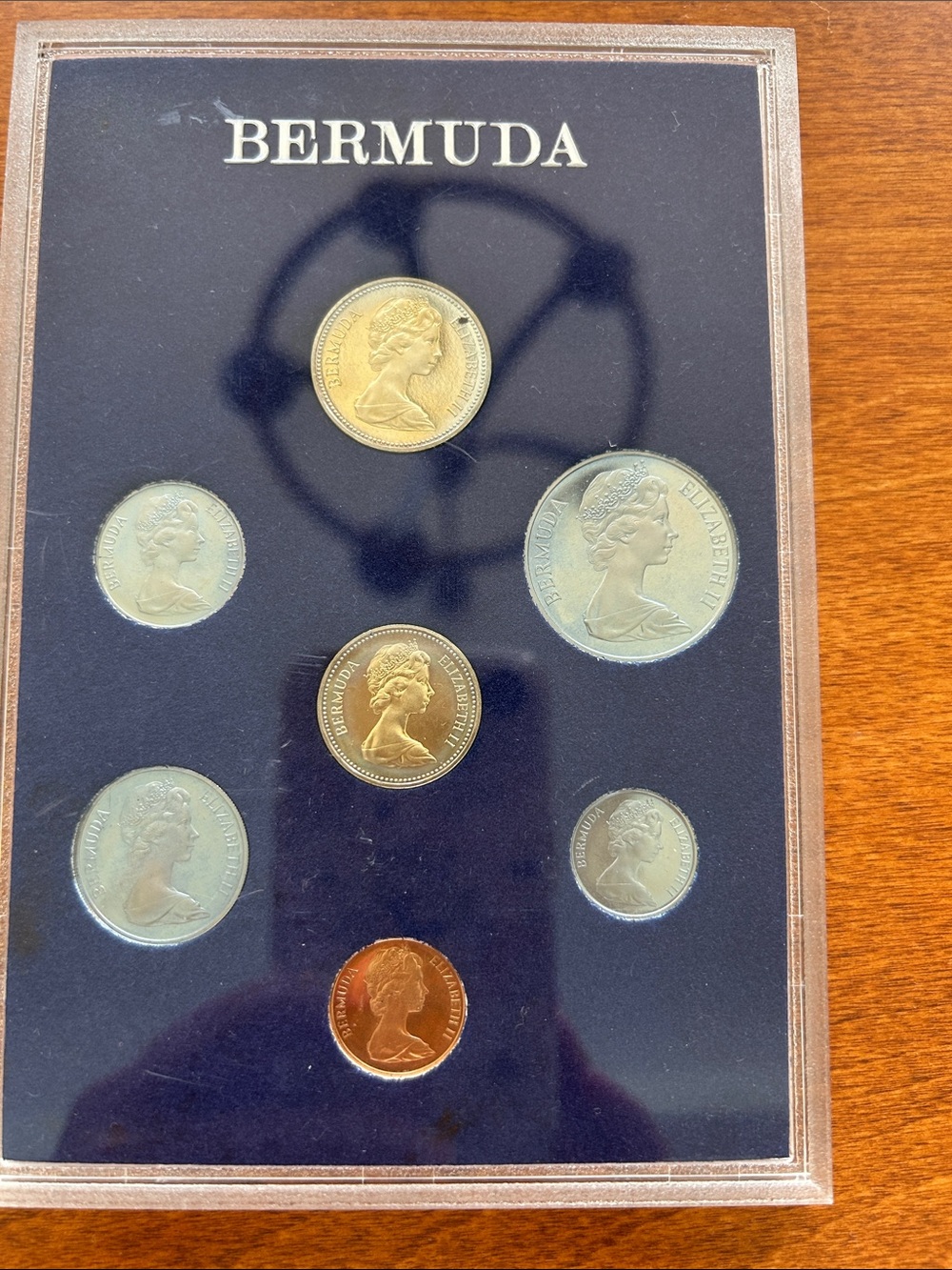 Bermuda Coin Set - Displayed Collection with Queen Profiles